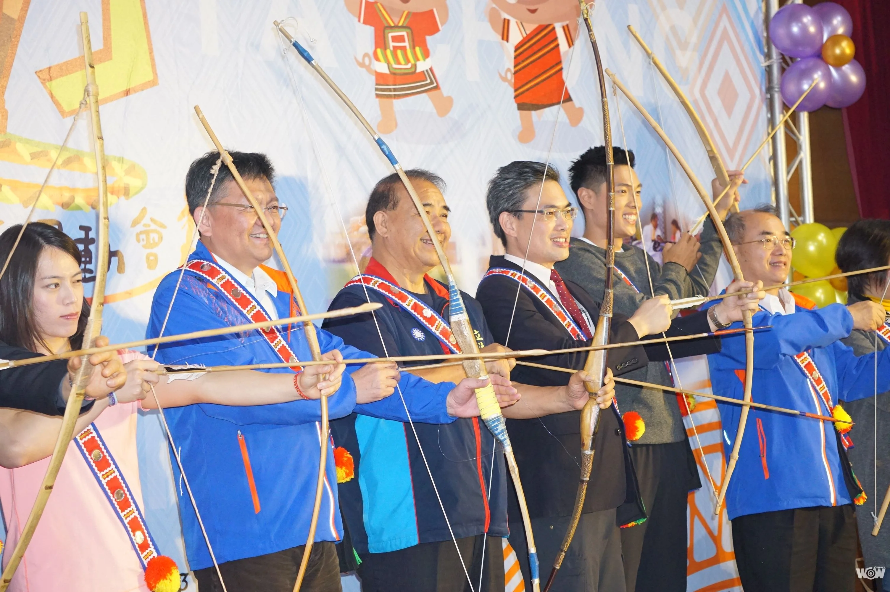 《體壇》郭婞淳 陳傑拉弓 為台中原住民族運動會造勢