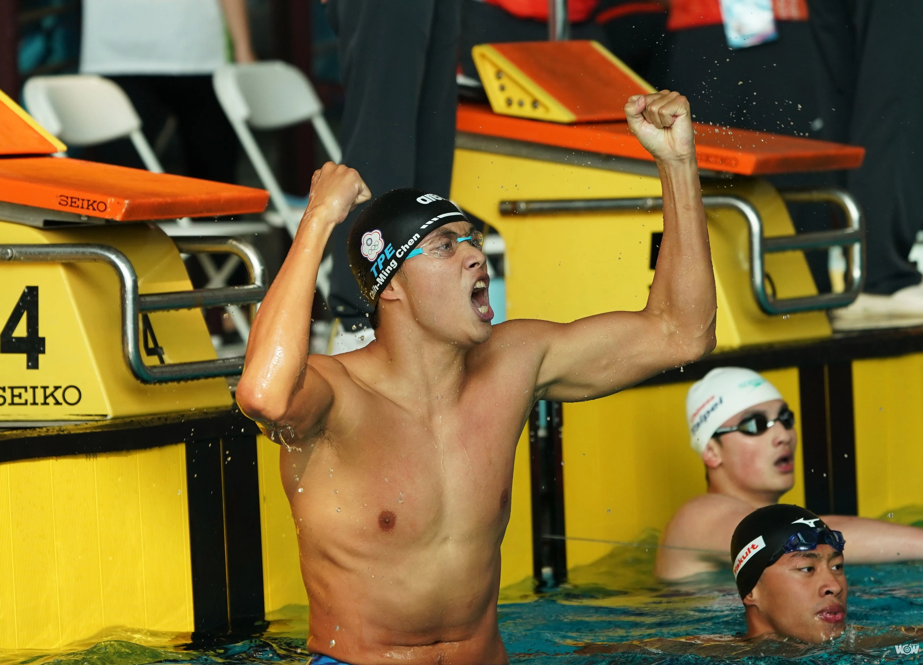 《游泳》全大運泳池畔大驚奇 台體大陳志明泳破100蛙全國紀錄