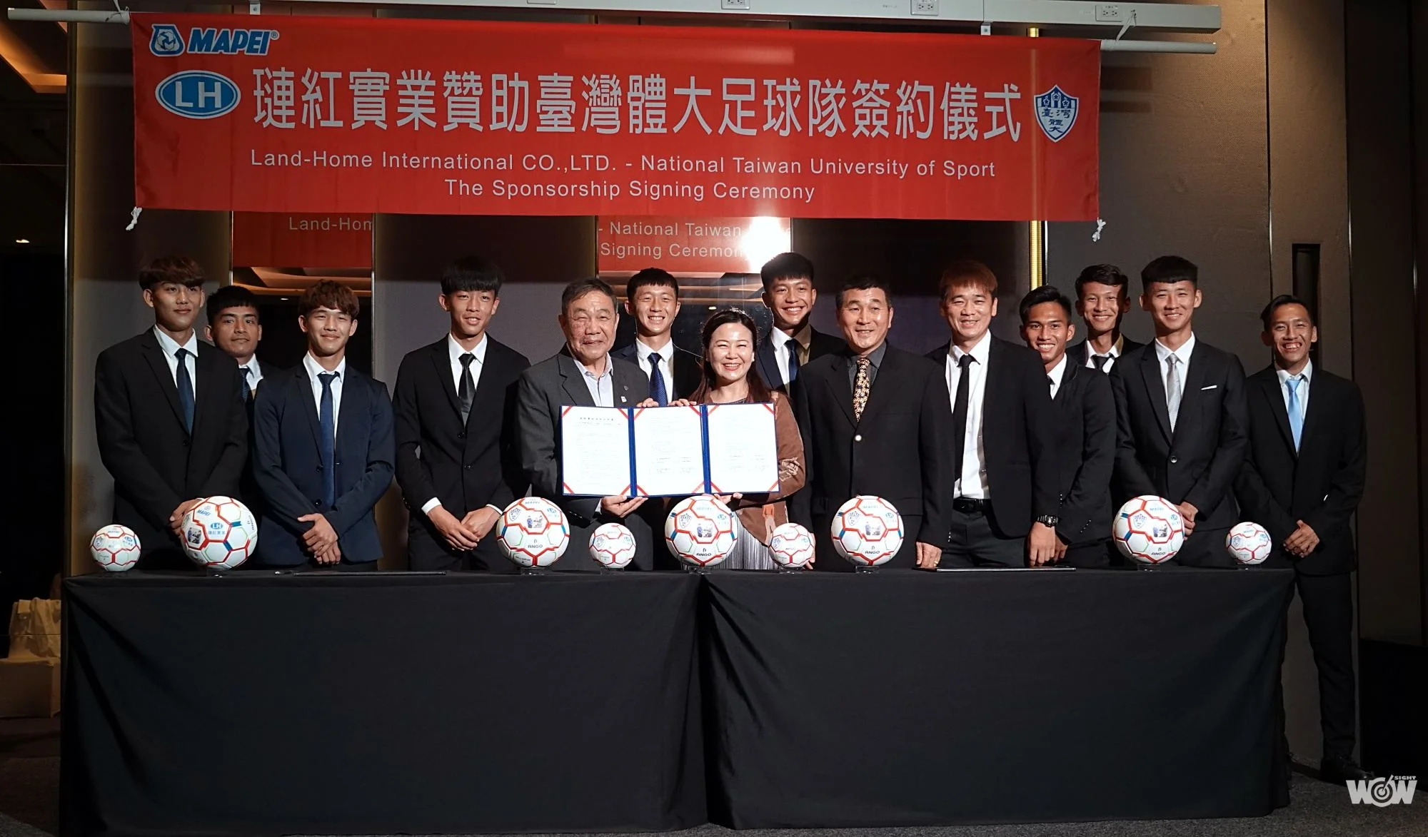 《足球》璉紅冠名贊助台體大男足 盼與義甲薩索羅交流