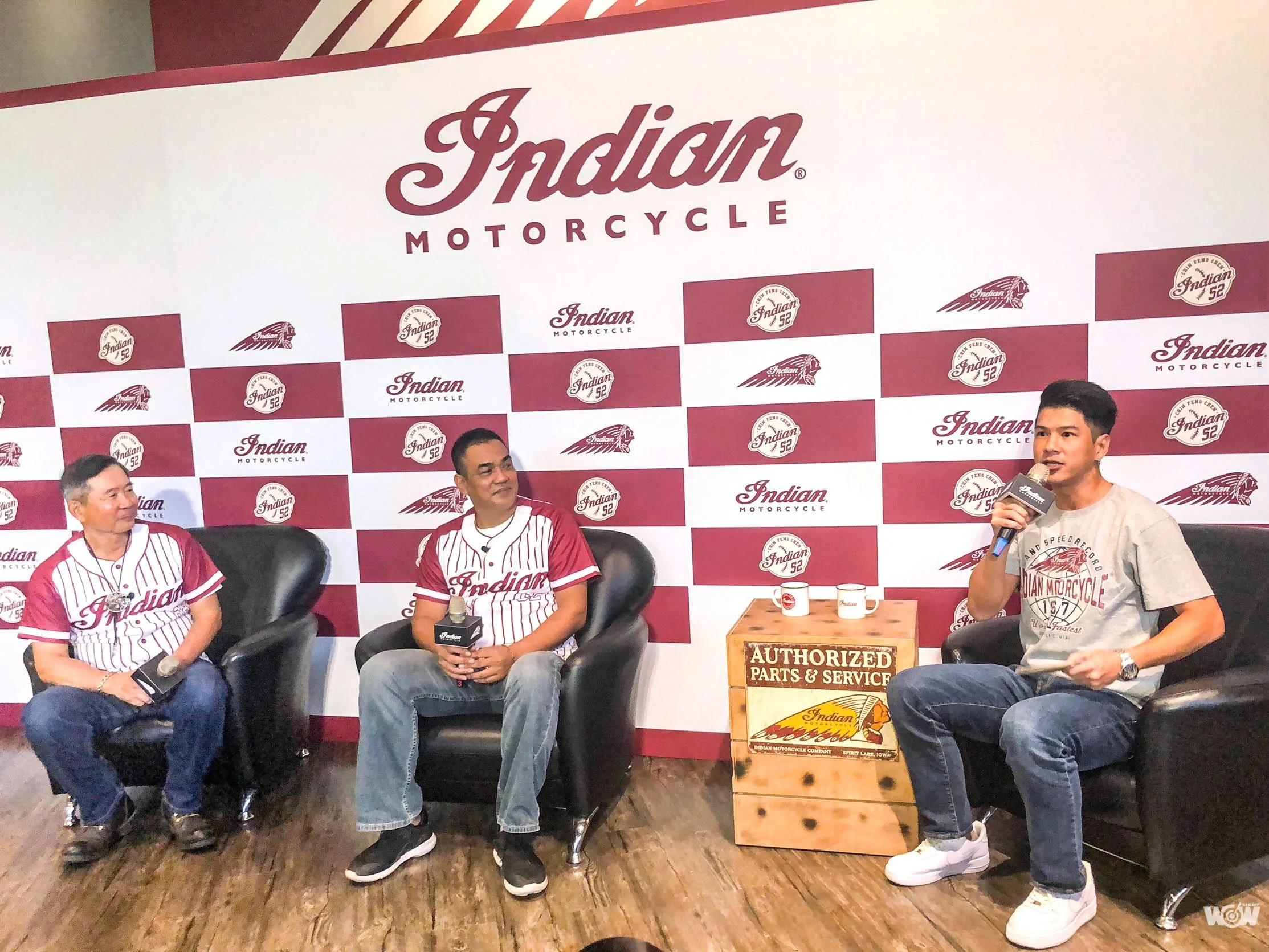 《棒球》運動員精神遇上熱血騎士 陳金鋒擔任印地安重機一日店長