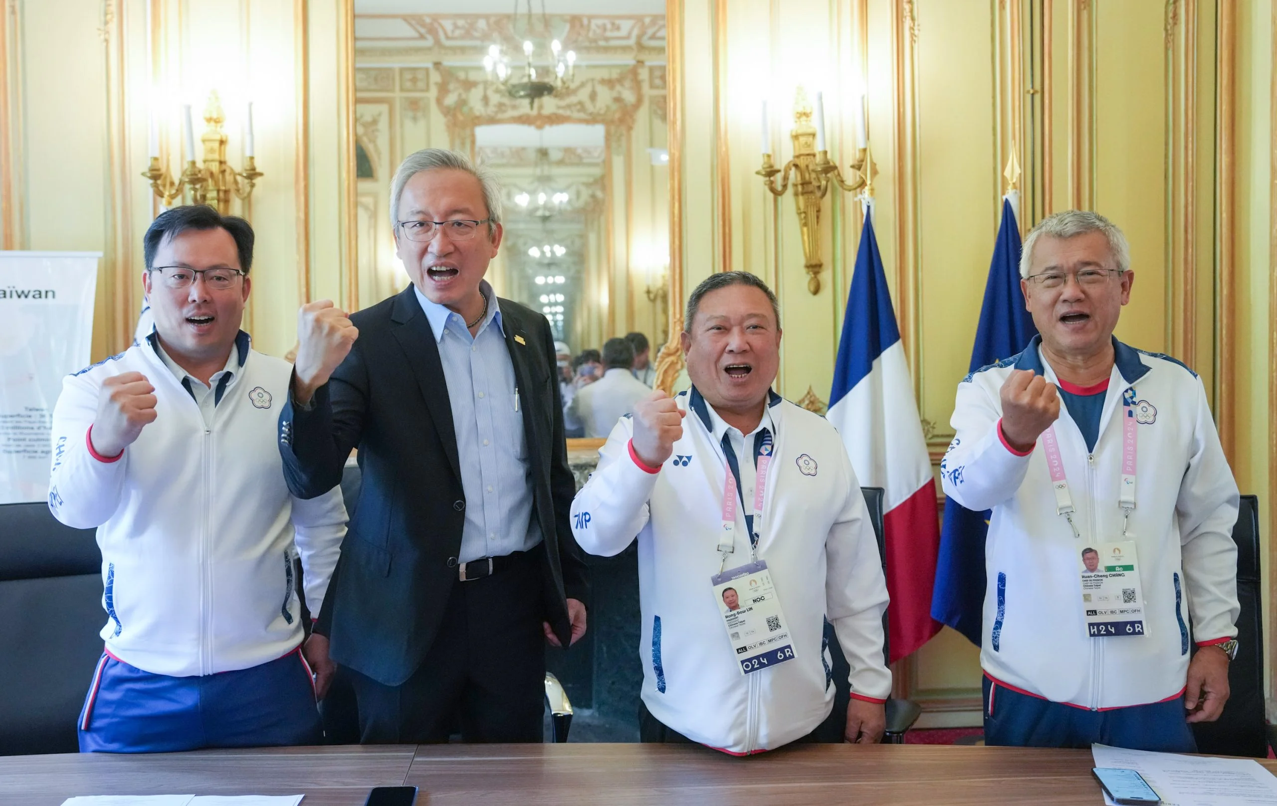 《奧運》體育署署長鄭世忠率團感謝我駐法代表處協助 力邀國人一起為林郁婷加油