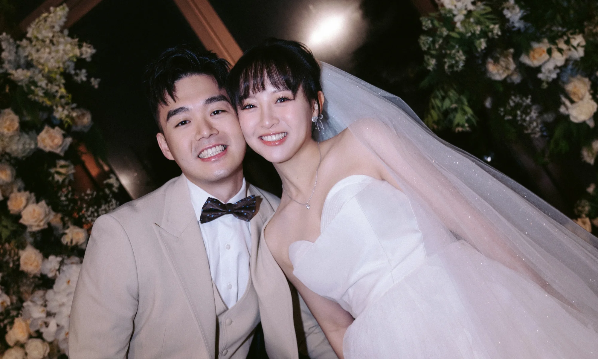 《羽球》王齊麟、陳詩媛甜蜜完婚 李洋證婚致詞：終於有人能收服齊麟了